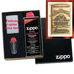  Jim Beam  Brass Label Emblem Polished Brass Zippo Lighter 