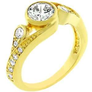    14K Gold Bonded Anniversary Style Cubic Zirconia Ring: Jewelry