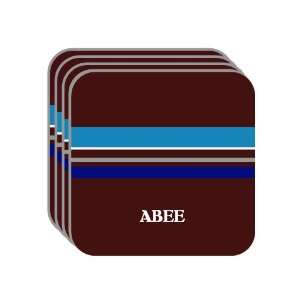 Personal Name Gift   ABEE Set of 4 Mini Mousepad Coasters (blue 
