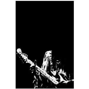 11x 14 Poster. Guitar playing. B & W Decor with Unusual 