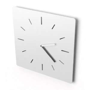  Dario Antonioni Flow, Clock, 16GA STEEL, White WTM: Home 