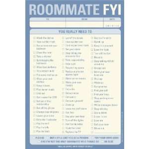  Roommate FYI Behavior Correction Note Pad: Office Products