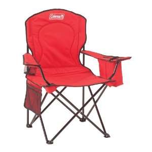  Coleman Broadband Quad Chair with Cooler, Red: Sports 