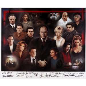   Sopranos Autographed Giclee 15 Cast Members Poster