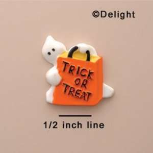  0871* ctlf   Medium Ghost with Trick or Treat Bag   Flat 