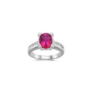  0.20 Cts Diamond & 1.80 Cts Pink Tourmaline Ring in 14K 