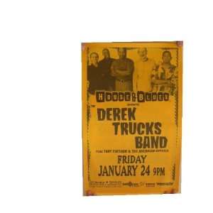  Derek Trucks Band Poster Handbill Trucks Truck 