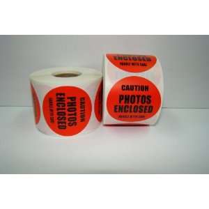   inch Round PHOTOS ENCLOSED Mailing Labels Stickers