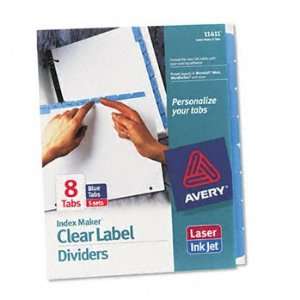  Avery 11411   Index Maker Divider w/Color Tabs, Blue 8 Tab 