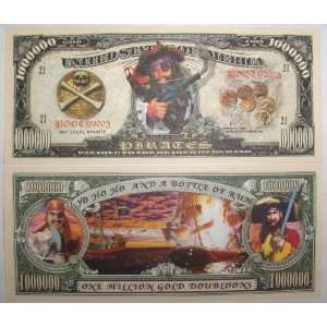  Set of 10 Bills Pirates Million Dollar Bill Toys & Games