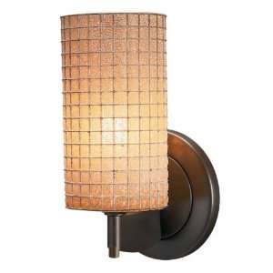 Bruck Lighting Sierra Wall Sconce 100114MC Matte Chrome Amber Glass 