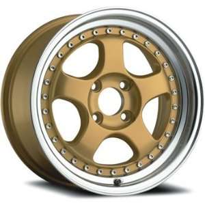 Konig Candy 15x7.5 Gold Wheel / Rim 4x100 with a 30mm Offset and a 73 