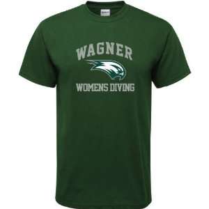  Wagner Seahawks Forest Green Womens Diving Arch T Shirt 