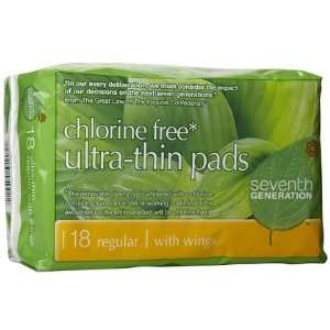  Seventh Generation Ultrathin Pads Regular 18ct (Quantity 