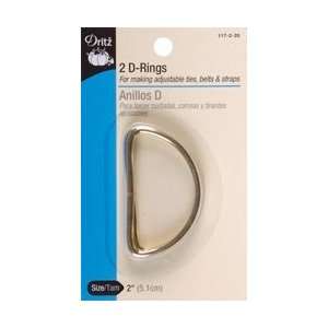   Metal D Rings 2 2/Pkg Gilt 117 2 35; 6 Items/Order