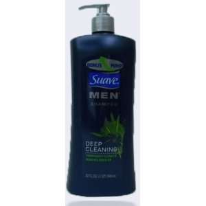  Suave Mens Deep Clean Shampoo with Bonus Pump 32 Oz. (Pack 