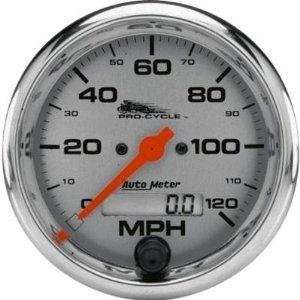   8in. Electronic Speedometer   120 mph   Silver Face 19352 Automotive