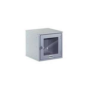  Modular Locker Window Door 12 Inch Cube Silver Assembled 