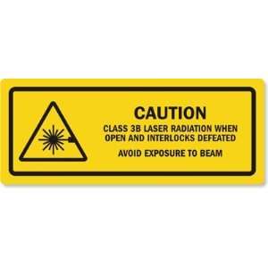   AVOID EXPOSURE TO BEAM Vinyl Labels, 3.375 x 1.35 Office Products