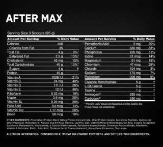  Optimum Nutrition After Max Post Workout Maximum Recovery 