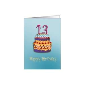  13th Birthday Cake Card: Toys & Games