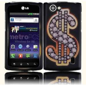 : Dollar Design Hard Case Cover for LG Optimus M+ MS695: Cell Phones 