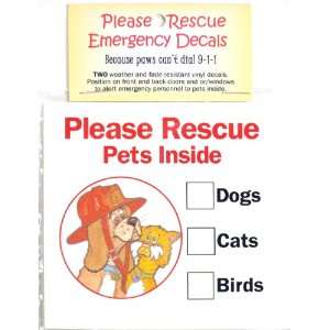   Pets Inside Emergency Decals Pet Rescue Set of 2