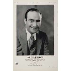  1930 John Sheehan Actor Comedian Movie Casting Ad 