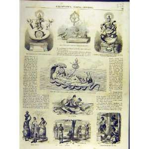  1863 Indian People India Statues Parvati French Print 