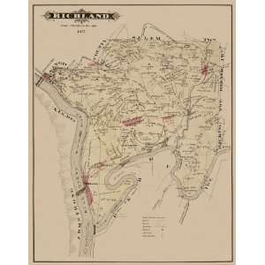   RICHLAND TOWNSHIP PENNSYLVANIA (PA) LANDOWNER MAP 1877