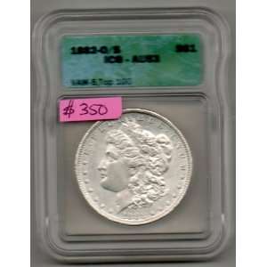  1882 O/S Morgan silver Dollar AU53 IGC: Everything Else