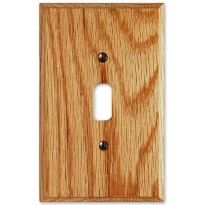    Angelo Light Oak Wood   3 Toggle Wallplate: Home Improvement