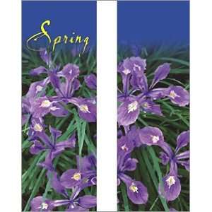   Banner Spring Beauty Siberian Iris Double Sided: Patio, Lawn & Garden