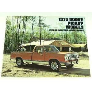  1975 75 DODGE PICKUP Truck BROCHURE W200 D300 D200 D100 