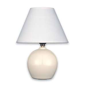   6094701 12 Inch Ceramic Table Lamp, White Shade: Home Improvement