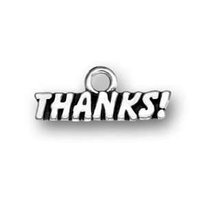  Thanks! Sterling Silver Thank You Charm: Evercharming 