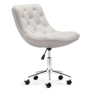  Zuo Bon Bon Office Chair, White: Home & Kitchen