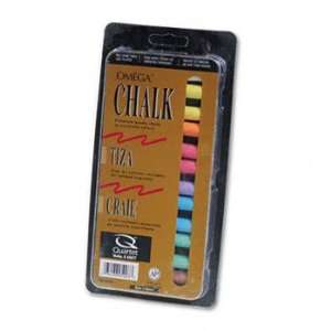  Quartet 305003   Omega Colored Chalk, Low Dust, Assorted 