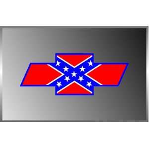  Chevy Southern Rebel Flag Decal Bumper Sticker 3x8 