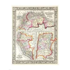  Pivot Publishing   B PPBPVP1235 1860 Mitchells Map of Peru 