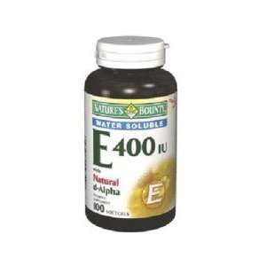   Bounty Vitamin E Softgels 400Iu Natural d Alpha Water Soluble 100