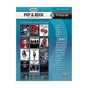  2009 Pop & Rock Sheet Music Playlist Musical Instruments