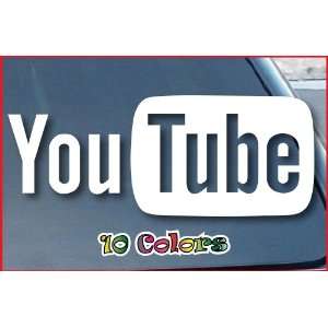  You Tube Car Window Vinyl Decal Sticker 10 Wide (Color 
