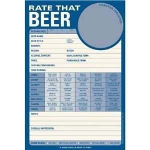  Rate That Beer Note Pad Paper Sheets By Knock Knock Toys & Games