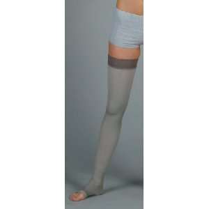   Soft 2061 OPEN TOE Thigh Highs w/ Silicone Band 20 30 mmHgISilver