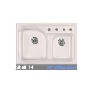   Advantage 3.2 Double Bowl Kitchen Sink with Three Faucet Holes 24 3 67