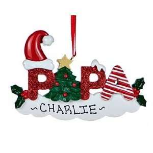  Personalized Papa Letters Christmas Ornament: Home 
