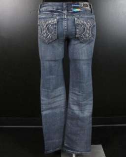 NWT Womens LA IDOL Bootcut Jeans LACEY STITCHED CRYSTALS 1201LP 