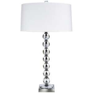  Larry Laslo Stacked Ball Crystal Table Lamp: Home 