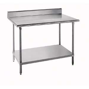   Gauge Stainless Steel Top   w/ Backsplash & Undershelf   Model KSS 365